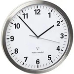 Tfa Dostmann - 60.3523.02 Funk Wanduhr 30.5 Cm X 4.3 Cm Edelstahl Leisegang-uhrwerk,