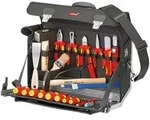 Knipex - Werkzeugtasche Aus Starkem Rindsleder Mit Vortasche, Seitenteile Und