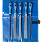 Werkstattfeilen-set Wr 5-tlg. In Rolltasche 250mm Hieb 3 F&uuml;r Feinbearbeitung,