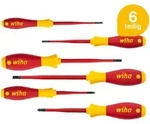 Wiha Schraubendreherset Softfinish Slimfix (35389), 6 Teilig, Schraubenziehersatz Vde
