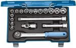 Gedore - Steckschl&uuml;ssel-satz 1/2, 19-tlg., 6-kant, 8-24 Mm