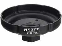 HAZET Ölfilter-Schlüssel 2169-76K Vierkant hohl 12,5 mm (1/2 Zoll) Rillenpro