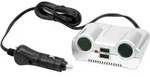 Cartrend - 2-fach Zigarettenanz&uuml;nder-verteilerstecker Mit Usb + Schalter