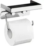 Toilettenpapierhalter 2 In 1 Edelstahl, Rostfrei, Silber Gl&auml;nzend, Edelstahl