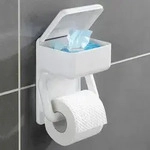 Maximex Toilettenpapierhalter 2 In 1, Mit Ablage F&uuml;r Feuchte Toilettent&uuml;cher,