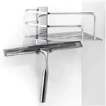Giesse - Giese Seaside Duschkorb 30782-02 Eckmodell, Mit Haken Und Wischer, Chrom