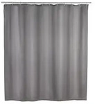 Anti-schimmel Duschvorhang Uni Grey, Textil (polyester), 180 X 200 Cm, Waschbar,