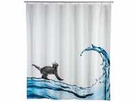 Anti-Schimmel Duschvorhang Cat, Textil (Polyester), 180 x 200 cm, waschbar,