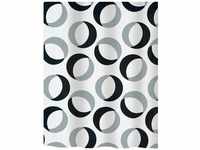 Sammlung von Spirella Rings, Textil Duschvorhang 180 x 200, 100% Polyester, Grau