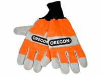 Arbeitshandschuhe aus Leder mit Schnittschutz von Oregon Orange Gr. 9 - Orange