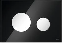 Bet&auml;tigungsplatte Glas Loop F&uuml;r Wc-zweimengentechnik, Glas Schwarz, Tasten...
