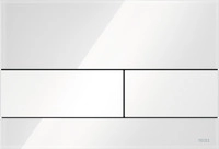 Tece Wc-bet&auml;tigungsplatte Tecesquare Glas F&uuml;r Zweimengentechnik, Glas Wei&szlig;, Tasten