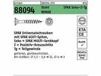 Spax - Schraube r 88094 Senkkopf m.Spitze/Kreuzschl.-PZ 4,5 x 70/42-Z tg Stahl