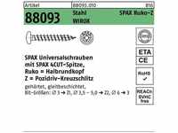 Spax - Schraube r 88093 Ruko m.Spitze/Kreuzschlitz-PZ 5 x 70/60-Z Stahl...