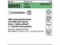 Schraube r 88093 Ruko m.Spitze/Kreuzschlitz-PZ 5 x 45/41-Z Stahl galvanisch...