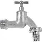 Garantia - Auslaufhahn Metall Chrom Gr&ouml;&szlig;e 3/4', Wasserhahn Inkl. Teflonband