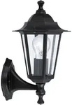 Au&szlig;enwandleuchte Aufsteigend Aus Metall & Glas H32cm Schwarz Eglo