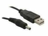Delock - USB-Kabel USB2.0 Typ a - Hohlstecker 3,1mm 1,50m sw (82377)