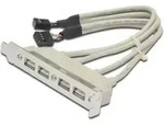 Digitus - Usb 2.0 Adapter [4x Usb 2.0 Buchse Intern 10pol. - 2x Usb 2.0 Buchse A]