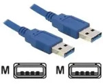 Delock Usb-kabel Usb3.0 Typ A - Typ A St/st 1,00m Blau (82534)