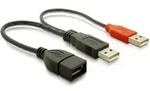 Delock Y-kabel 2 X Usb 2.0 Typ-a Stecker 1 X Usb 2.0 Typ-a Buchse 20 Cm (65306)