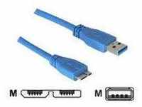Delock - USB-Kabel USB3.0 Typ a - micro St/St 1,00m blau (82531)