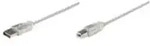 Manhattan Usb 2.0 A-b Stecker/stecker Usb-kabel, 5 M, Silber