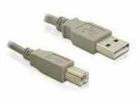 DeLOCK USB-Kabel USB2.0 Typ A - Typ B St/St 1,80m grau (82215)
