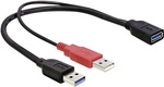 Usb-kabel Usb 3.2 Gen1 (usb 3.0 / Usb 3.1 Gen1) Usb-a Stecker, Usb-a Buchse 0.30 M