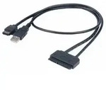 Festplatten/ssd Adapter [1x Sata-kombi-buchse 7+15pol. - 1x Usb 2.0 Stecker A,