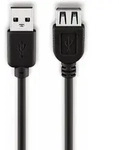 Usb 2.0 Hi-speed Verl&auml;ngerung, A/a, 68622, 0,3 M, Schwarz - Goobay