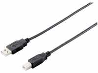 Equip - USB-Kabel usb-a Stecker, usb-b Stecker 5.00 m Schwarz 128862