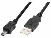 USB-Kabel usb 2.0 usb-a Stecker, USB-Mini-B Stecker 1.80 m Schwarz mit...