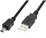 Digitus - Usb-kabel Usb 2.0 Usb-a Stecker, Usb-mini-b Stecker 1.80 M Schwarz Mit