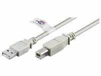 goobay USB-Kabel USB2.0 Typ A - Typ B St/St 2,00m grau (50831)