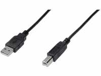 Digitus - USB-Kabel usb 2.0 usb-a Stecker, usb-b Stecker 3.00 m Schwarz