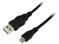 USB-Kabel usb 2.0 usb-a Stecker, USB-Micro-B Stecker 0.60 m Schwarz - Logilink
