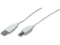 Logilink - usb Cable, usb 2.0, 2x male, grey, 2,00M (CU0007)