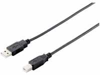 Equip - USB-Kabel usb-a Stecker, usb-b Stecker 3.00 m Schwarz 128861