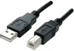 Usb-kabel Usb 2.0 Usb-a Stecker, Usb-b Stecker 1.80 M Schwarz Vergoldete