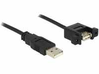 Delock - USB-Kabel usb 2.0 usb-a Stecker, usb-a Buchse 1.00 m Schwarz 85106