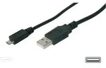 Usb-kabel Usb 2.0 Usb-a Stecker, Usb-micro-b Stecker 1.00 M Schwarz Ak-300110-010-s -