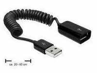 Delock - USB-Verl. USB2.0 Typ a - a St/Bu 20-60cm Spiralkabel (83163)