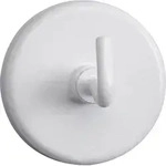 Maul - Magnet (&oslash; X H) 36 Mm X 36 Mm Rund, Mit Haken Wei&szlig; 5 St. 6158002