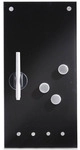 Glastafel Memo F&uuml;r Notizen + 3 Magnete Und 4 Haken, 40x20 Cm, Zeller