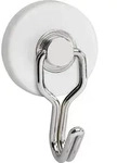 Maul - Magnet (&oslash; X H) 35 Mm X 53 Mm Rund, Mit Haken Wei&szlig;, Silber 2 St. 6155702