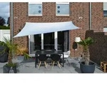 Vierecksonnensegel 250 X 300 Cm - Polyester - Farbe Silbergrau