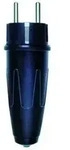 Merten - Schneider Electric 123551 Schutzkontaktstecker Vollgummi 250 V Schwarz Ip44
