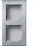 Wandplatte Gira Profil 55 2 Steckdosen Aluminium 9,19x8,61 Cm