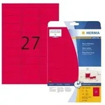 Herma Neonetikett Herma 63,5 X 29,6 Mm (b X H) Nicht Wieder Abl&ouml;sbar Neonrot 540